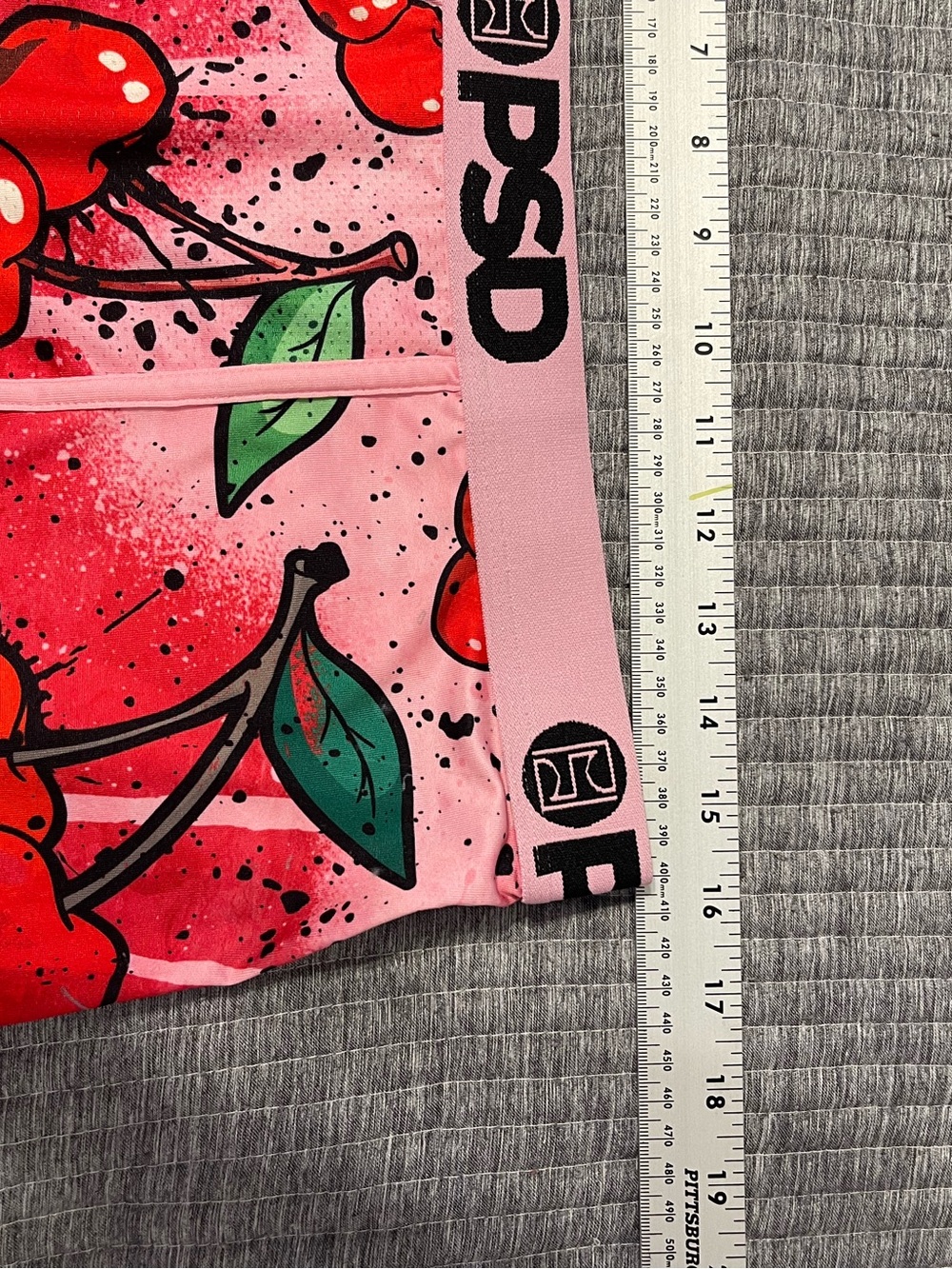 PSD Men’s Cherry Print Boxer Briefs in Pink and Red - Picture 3 of 3